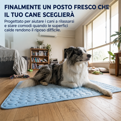 Il tappetino che resta fresco — anche dopo ore sotto il tuo cane.