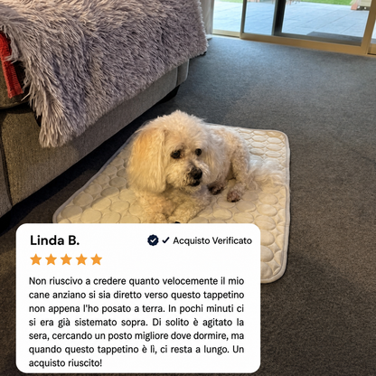 Il tappetino che resta fresco — anche dopo ore sotto il tuo cane.
